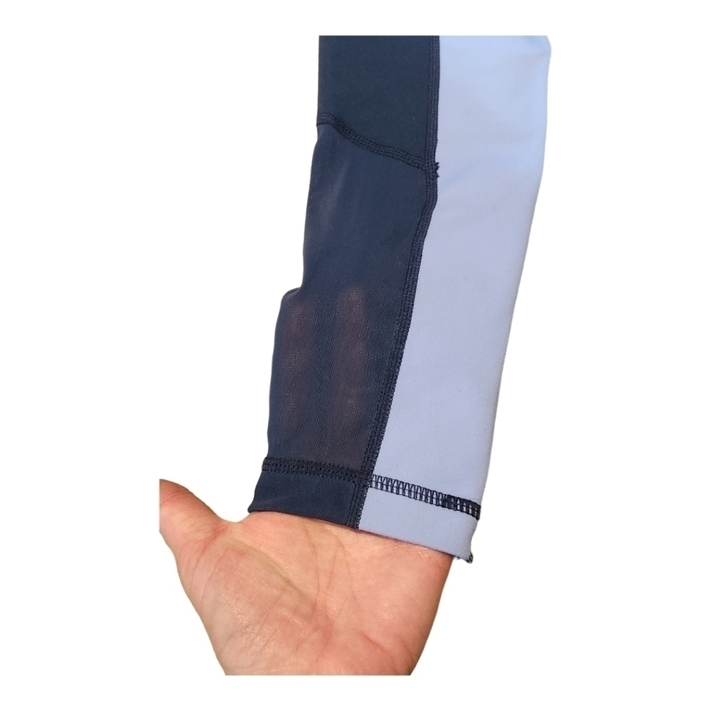 Zella NWOT Women's Colorblock Gray and Blue Workout Yoga Leggings, Small - Picture 3 of 12